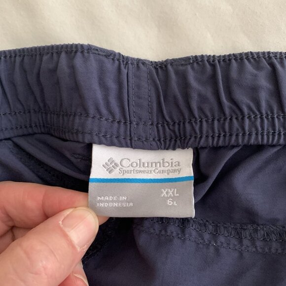 Columbia Sandy River Shorts Women's XXL Blue 6” Pockets Belt Loops Nylon - Picture 7 of 8
